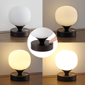 Owen 6.13" Bohemian Farmhouse Iron Rechargeable Integrated LED Table Lamp - JONATHAN Y
